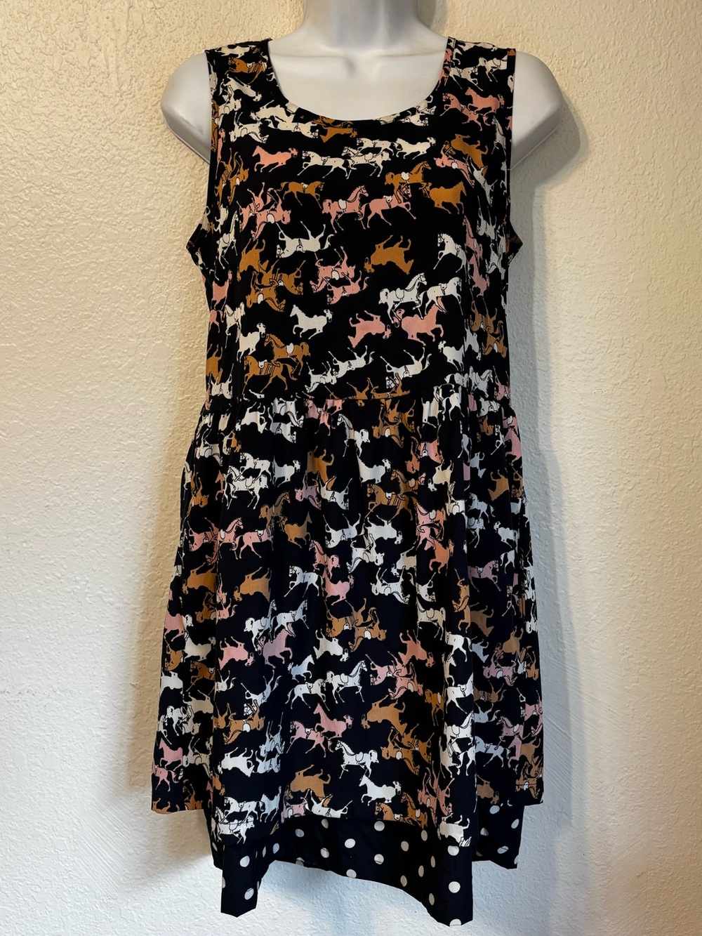 Anthropologie Porridge Petaluma Horse Print Dress XS